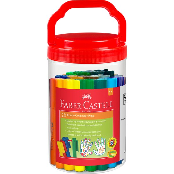 Faber-Castell Jumbo Connector Pens 28 pack