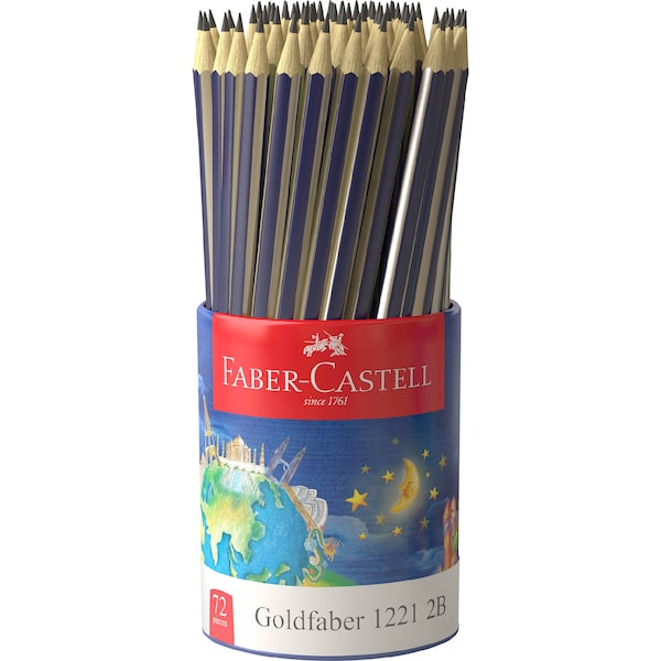 Faber-Castell Goldfaber 1221 2B Graphite Pencils 72 pack