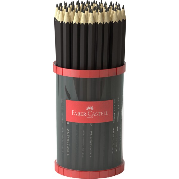 Faber-Castell 1111 Black Matt HB Graphite Pencils 72 pack