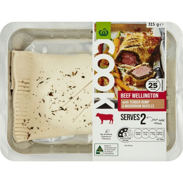 Woolworths Beef Wellington Rump & Mushroom Duxelle 315g