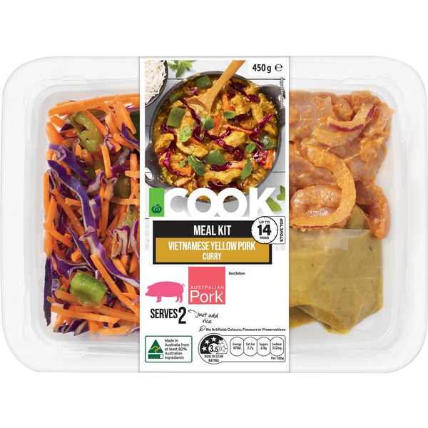 Woolworths Cook Vietnamese Yellow Pork Curry Meal Kit 450g
