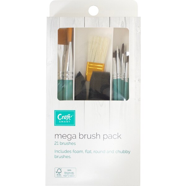 Craftsmart Mega Brush Pack 21 pack