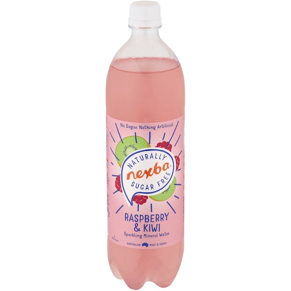 Nexba Raspberry & Kiwi Sugar-Free Sparkling Mineral Water 1L