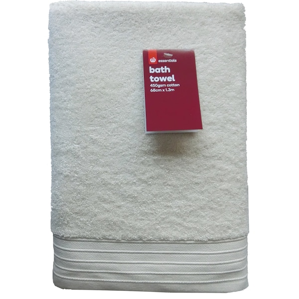 Essentials Bath Towel 450gsm Cw1 Each