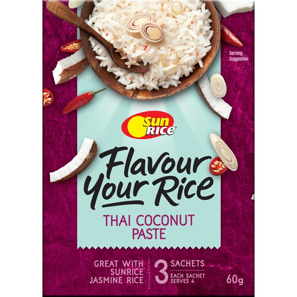 Sunrice Flavour Your Rice Thai Coconut Paste 60G