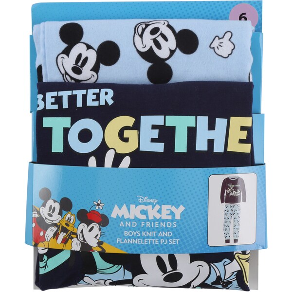 Disney Mickey Mouse Boys Pyjamas Size 6 Each
