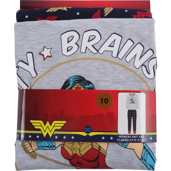 Warner Bros. Wonder Woman Womens Pyjamas Size 10 Each