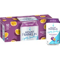 Mount Franklin Lightly Sparkling Water Passionfruit Cans