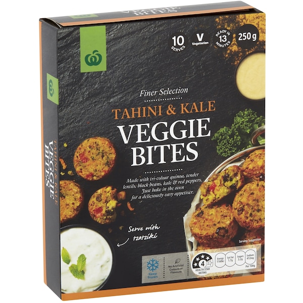 Woolworths Tahini & Kale Veggie Bites 250g