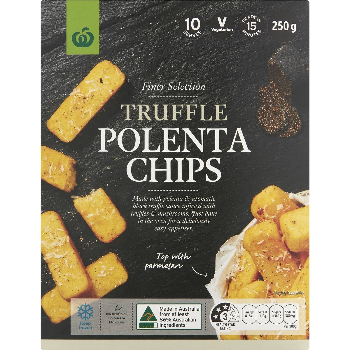 Woolworths Truffle Polenta Chip 250g bunch
