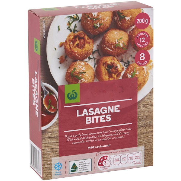 Woolworths Lasagne Bites 200g
