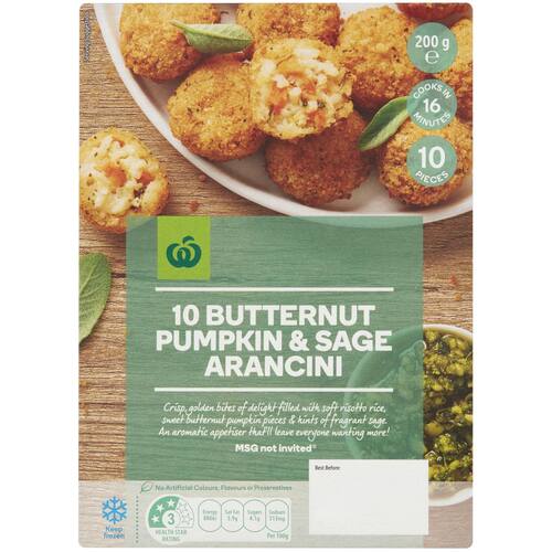 Woolworths Butternut and Sage Arancini 200g bunch