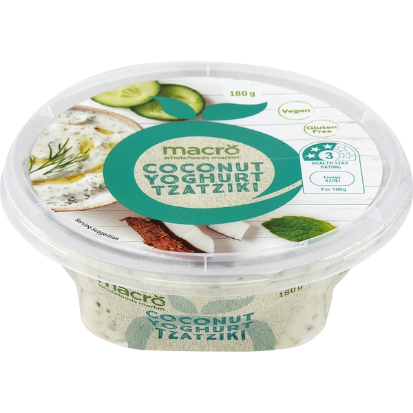 Macro Coconut Yoghurt Tzatziki 180g