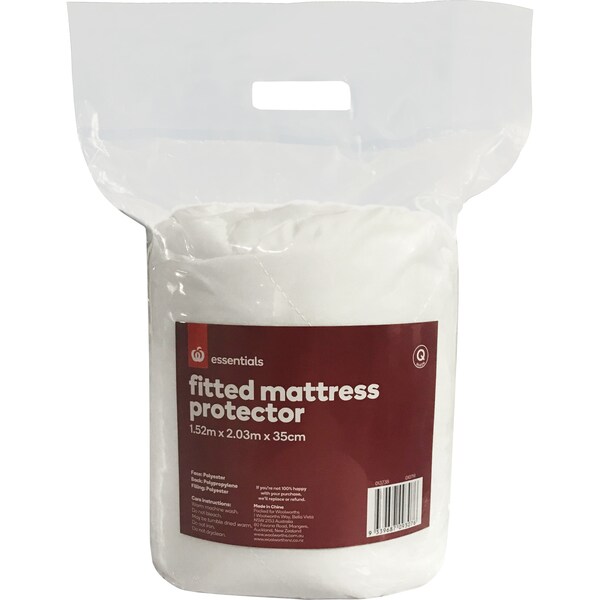 Essentials Antibacterial Mattress Protector Queen Bed Each