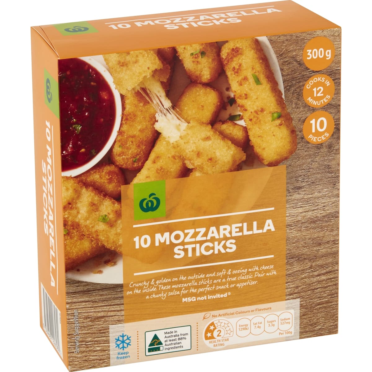 Woolworths Mozzarella Sticks 10 Pack bunch