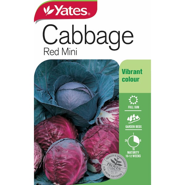Yates Red Mini Cabbage Seeds Each