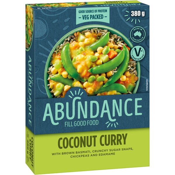 Abundance Coconut Curry Frozen Meal 380g