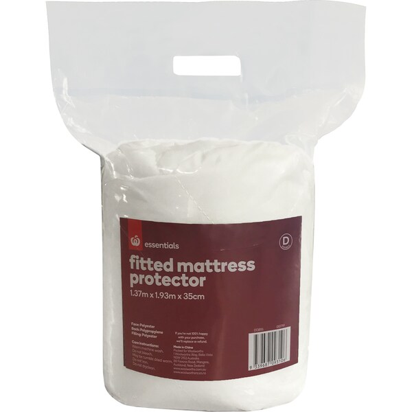 Essentials Antibacterial Mattress Protector Double Bed Each