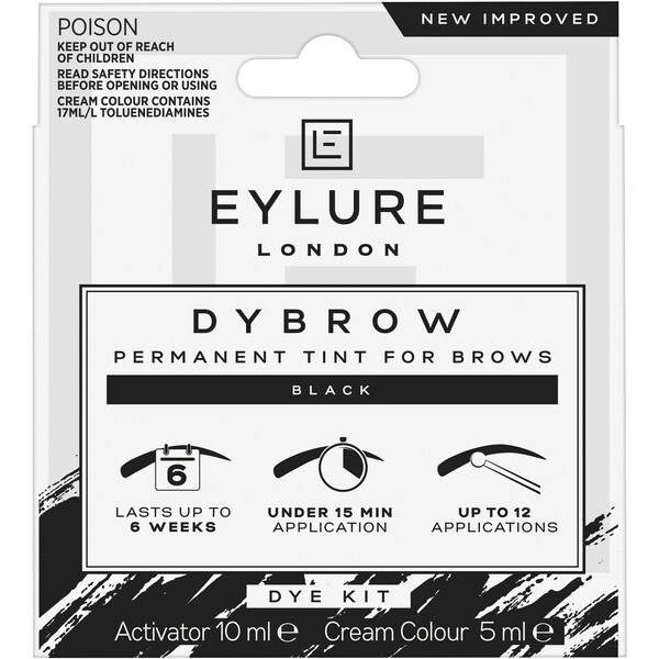 Eylure Dybrow Permanent Tint Dye Kit Black each