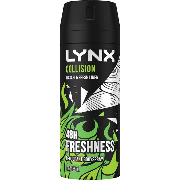 LYNX Wasabi & Fresh Linen Bodyspray 165mL
