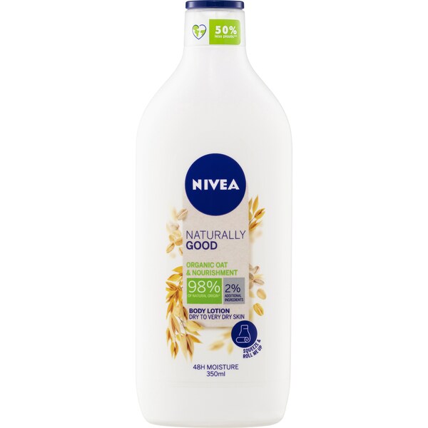 Nivea Naturally Good Organic Oat Body Lotion & Moisturiser 350mL