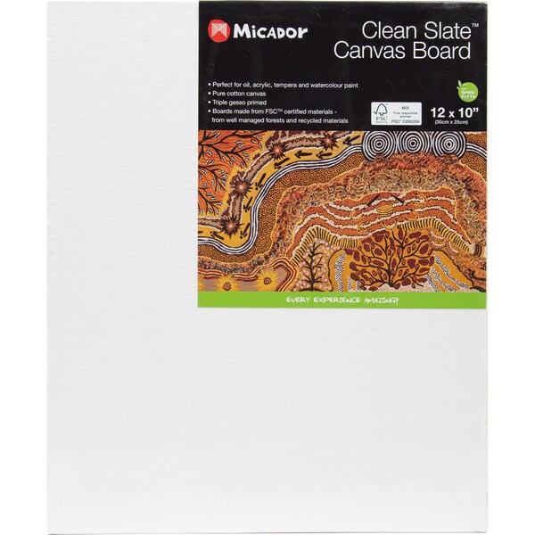 Micador Clean Slate Canvas Board 12in x 10in each