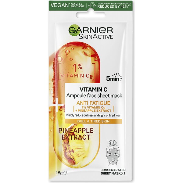 Garnier Vitamic C Ampoule Face Sheet Mask Anti-Fatigue each