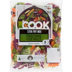 Woolworths COOK Stir Fry Mix Traditional Vegetables 400g