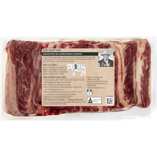 Woolworths Beef Short Ribs 800g 1 Kg bunch