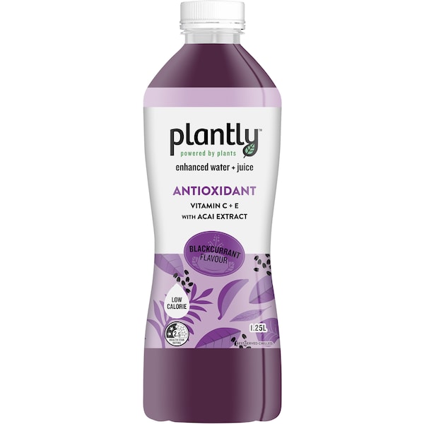 Plantly Antioxidant Enhanced Water & Juice Blackcurrant 1.25L