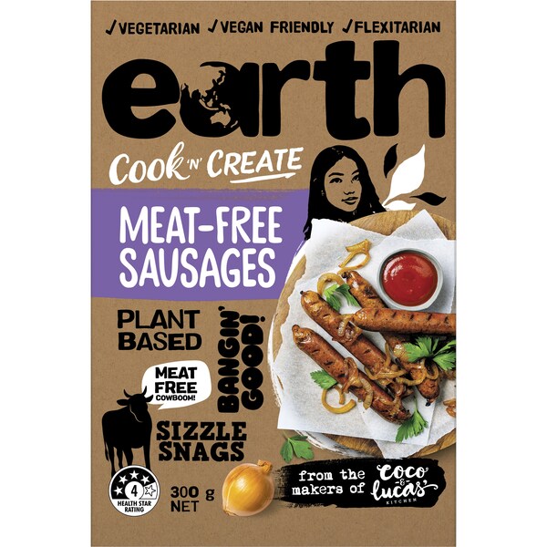 Earth Meat Free Sausages 300g