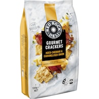 Red Rock Deli Gourmet Crackers Aged Cheddar & Caramelised Onion