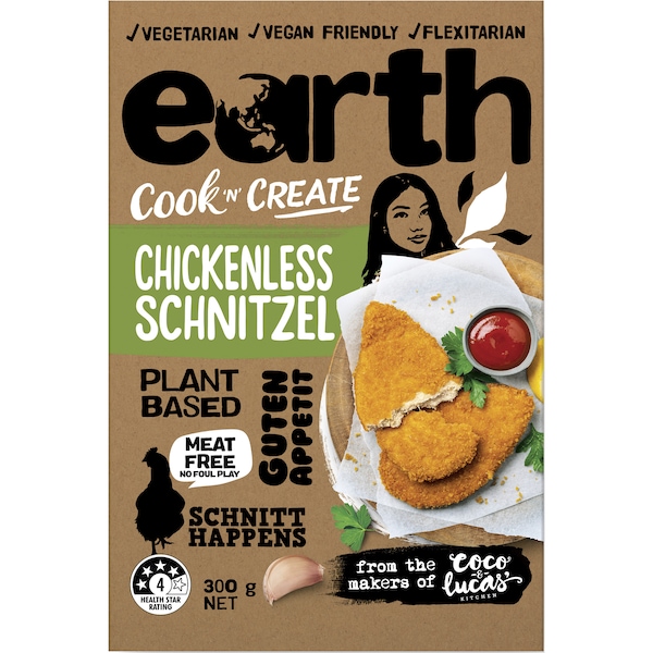 Earth Chickenless Schnitzel 300g