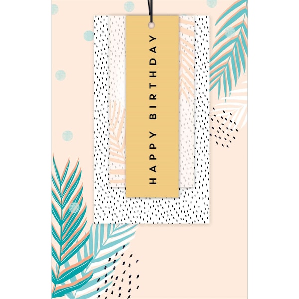 John Sands Greeting Card Happy Birthday Palms each