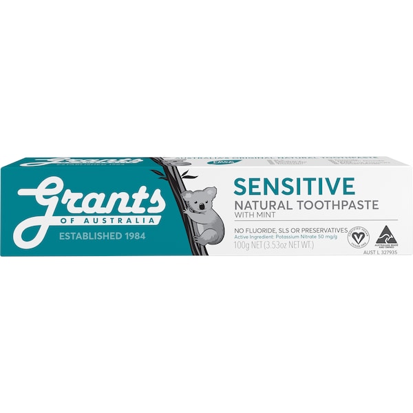 Grants Of Australia Sensitive Natural Toothpaste With Mint 100g