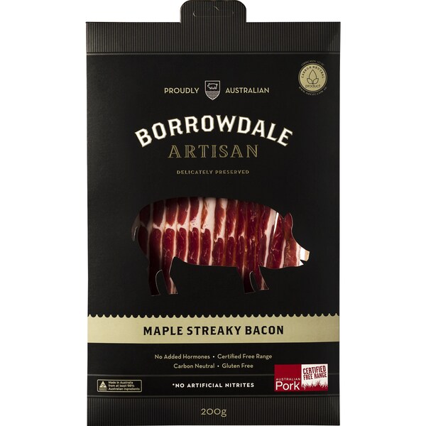 Borrowdale Maple Streaky Bacon 200g