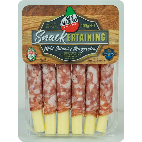 San Marino Snackertaining Mild Salami & Mozzarella 100g