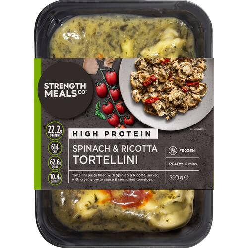 Strength Meals Co Spinach and Ricotta Tortellini 350g bunch