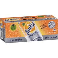 Sunkist Zero Sugar Orange Soft Drink Cans