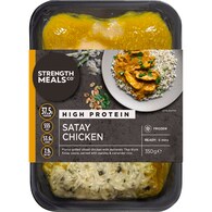 Strength Meals Co Frozen Satay Chicken High Protein