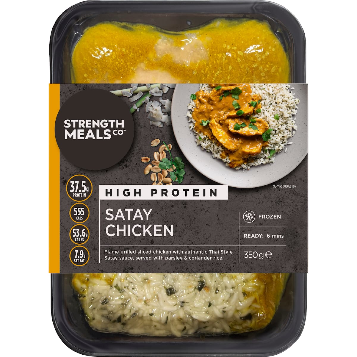 Strength Meals Co Satay Chicken 350g bunch
