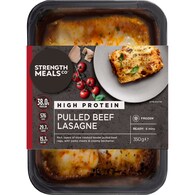 Strength Meals Co Frozen Pulled Beef Lasagne High Protein