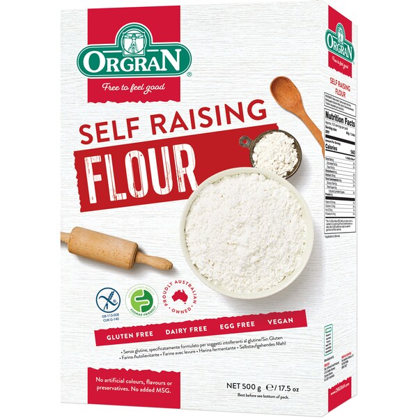 Orgran Flour S/raisewheat/gluten Fr 500g