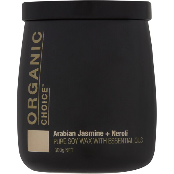 Organic Choice Arabian Jasmine & Neroli Soy Wax Candle 300g