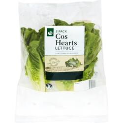 Woolworths Cos Hearts Lettuce 2 Pack