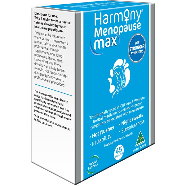 Harmony Menopause Max Tablets 45 Pack
