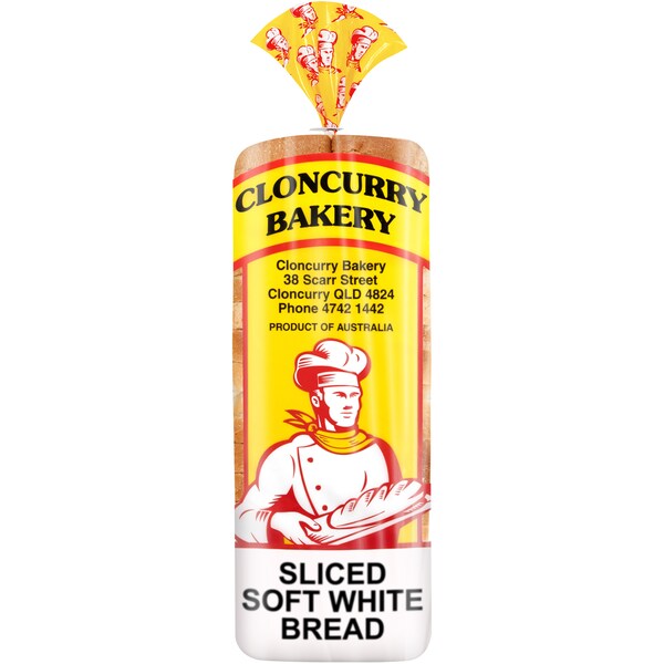 Cloncurry Bakery Sliced Soft White Bread 680g