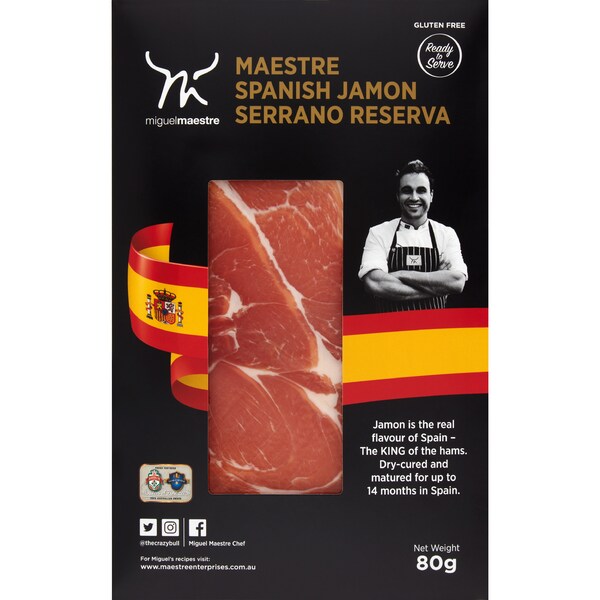 Miguel Maestre Spanish Jamon Serrano Reserva 80g