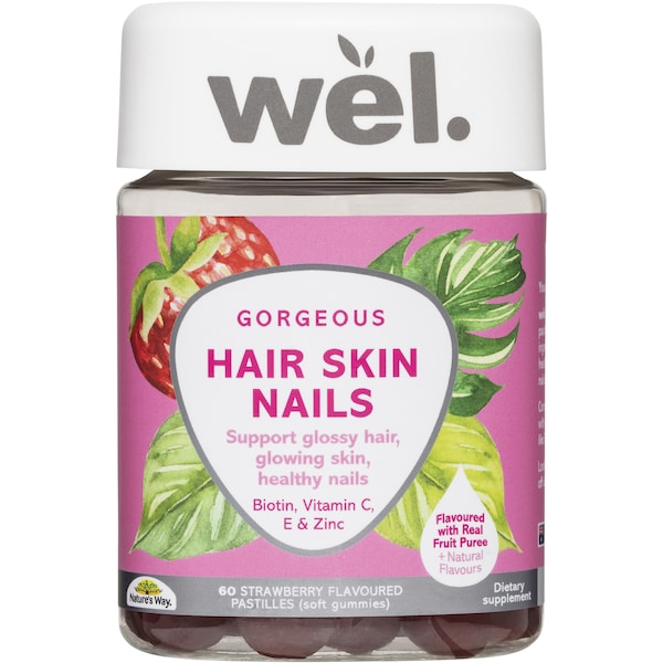 Nature's Way Wel Gorgeous Hair Skin & Nail Gummies 60 pack