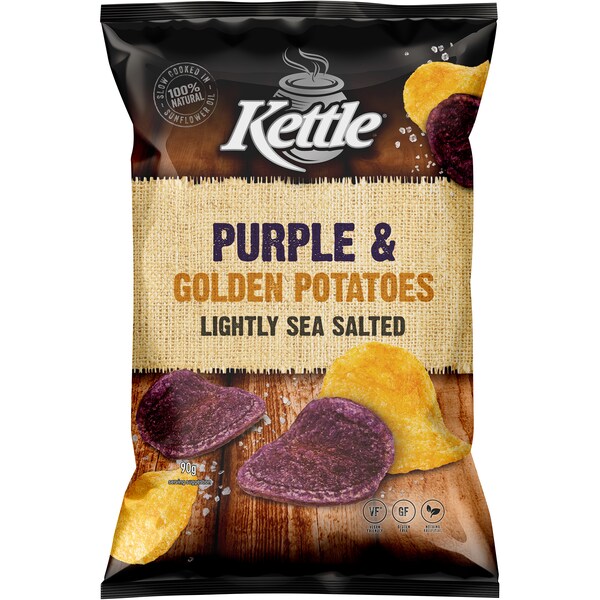 Kettle Purple & Golden Potatoes Lightly Sea Salted Chips 90g